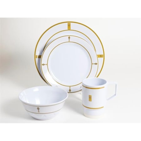 Galleyware Galleyware 1077-L 16 Decorated Melamine Non-skid 16 Piece Dinnerware Gift Set 1077-L 16